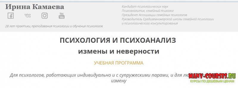 Ирина Камаева - Психология и психоанализ измены и неверности